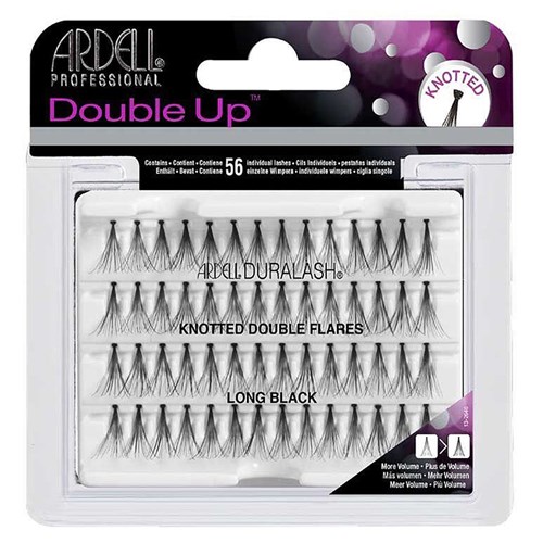 Extensions - Double Up - Long Black - Knotted Double Flares 